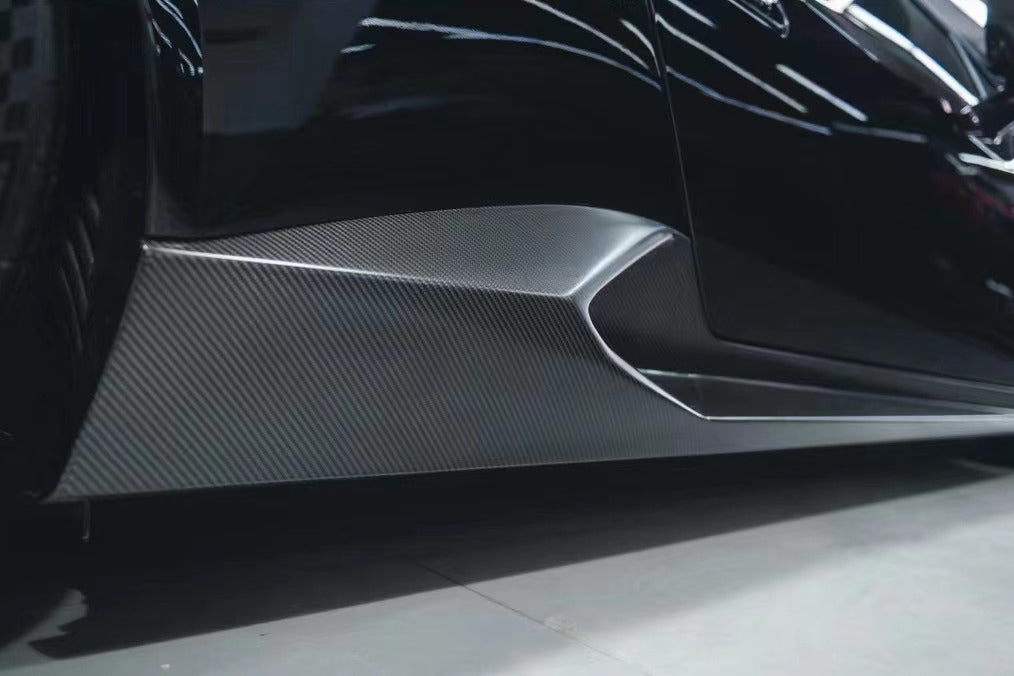 2015 - 2025 Lamborghini Huracan LP610 & LP580 & EVO & STO & Tecnica N Style Dry Carbon Fiber Side Skirts