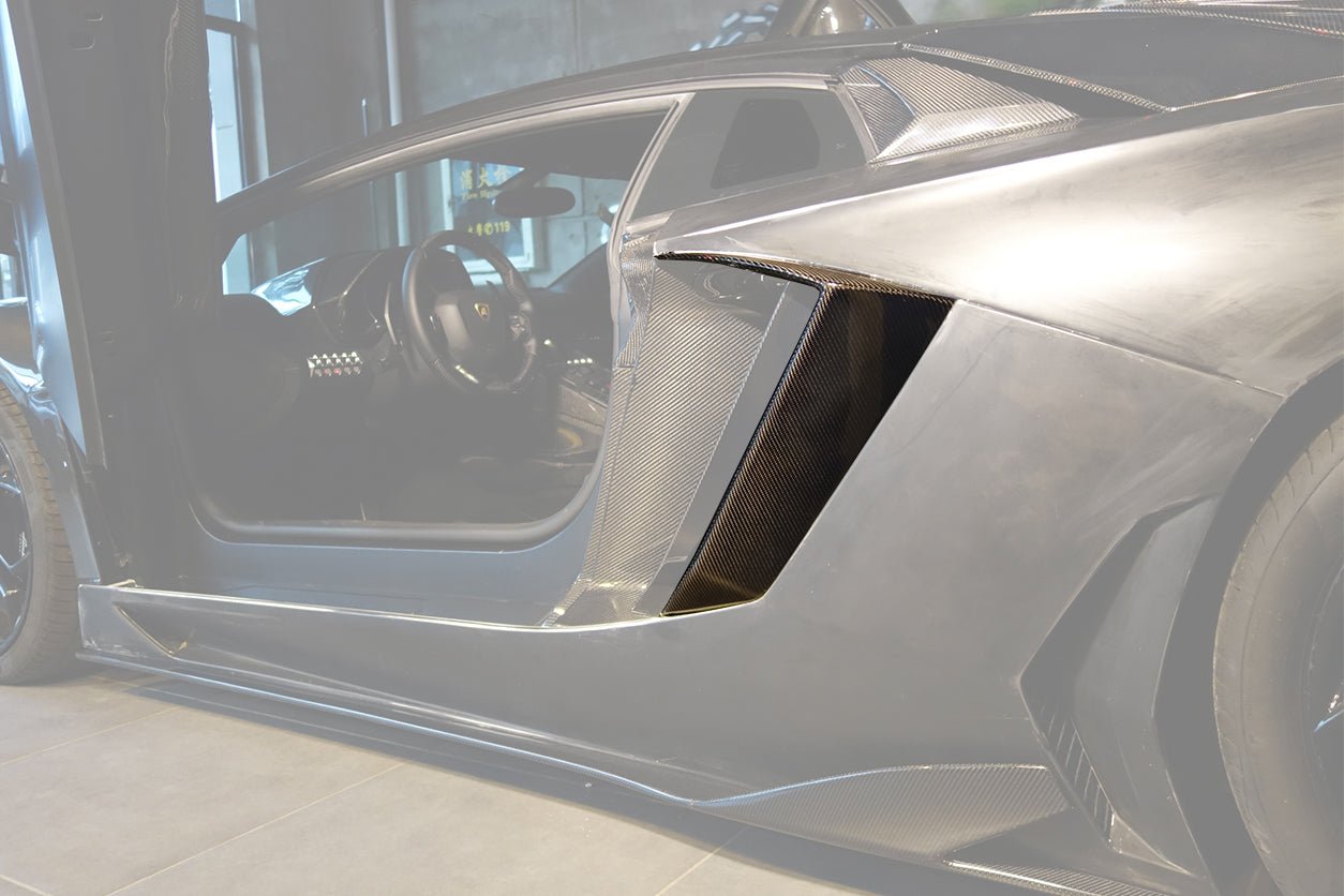 Lamborghini Aventador LP700 Coupe LB834 BKSS Style Carbon Fiber Quarter Panel Fender Vent Outside 2011-2016