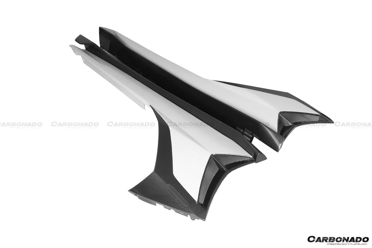 2011 - 2021 Lamborghini Aventador LP700 LP740 LP750 SVJ Coupe & Roadster SVJ Style Part Dry Carbon Fiber Side Skirts