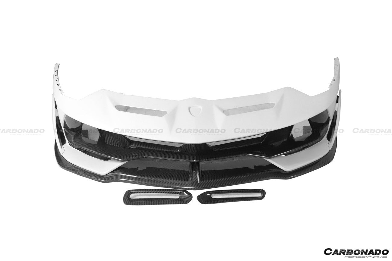 2011 - 2021 Lamborghini Aventador LP700 LP740 LP750 SVJ Coupe & Roadster SVJ Style Part Dry Carbon Fiber Front Bumper