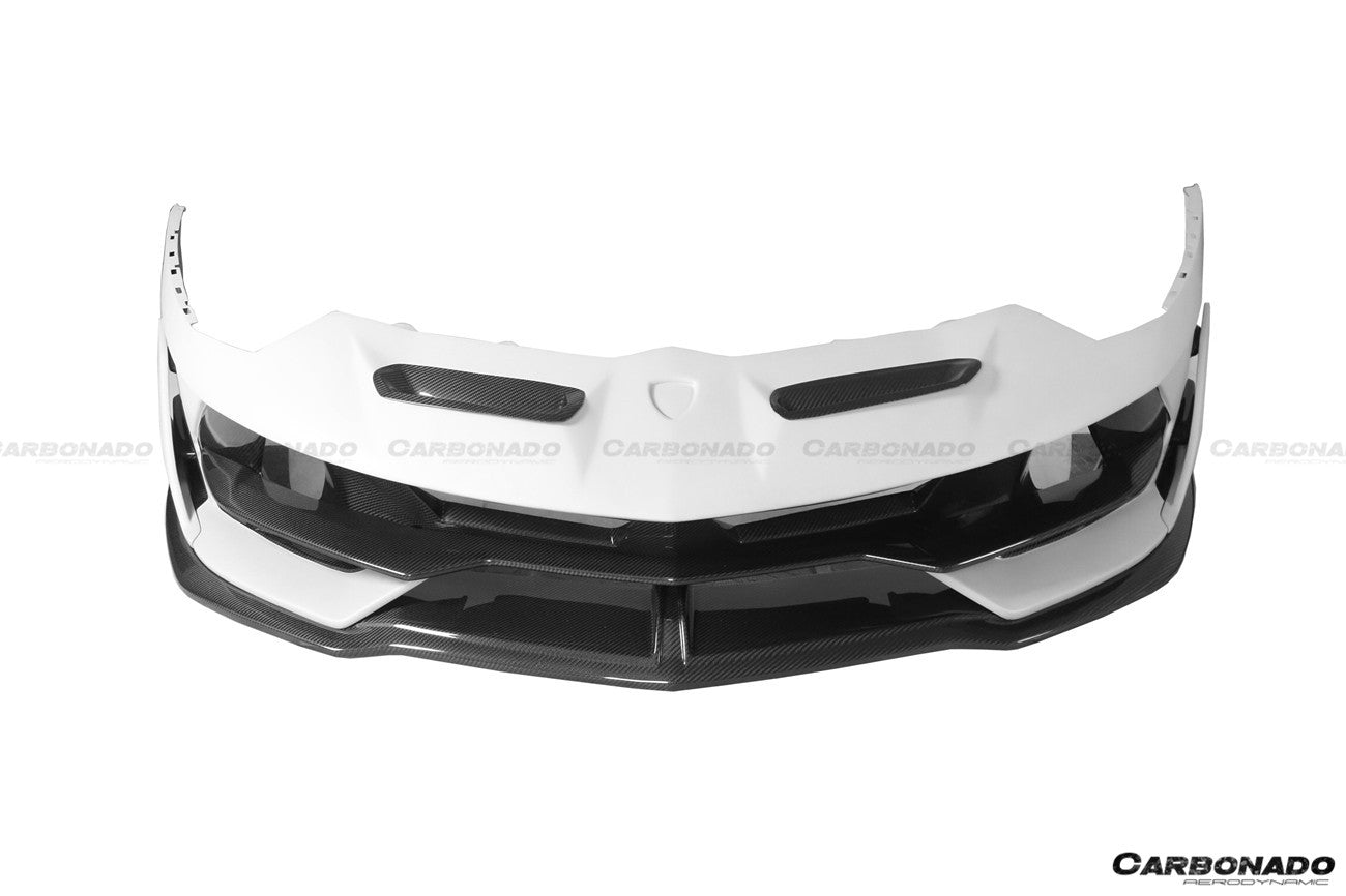 2011 - 2021 Lamborghini Aventador LP700 LP740 LP750 SVJ Coupe & Roadster SVJ Style Part Dry Carbon Fiber Front Bumper