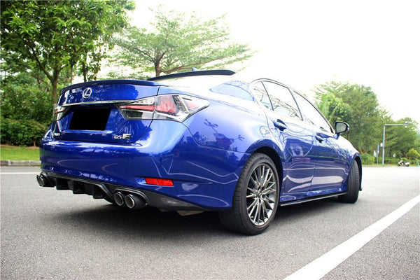 Lexus GS GSF AM Style Carbon Fiber Rear Lip with Exhaust Tips 2016-202 ...