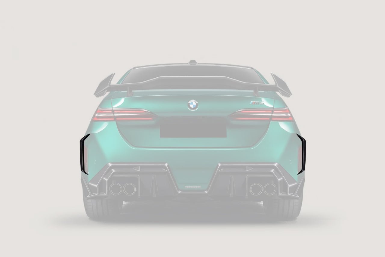 BMW M5 G90 AD Style Autoclave Carbon Fiber Rear Bumper Canards 2024-Up