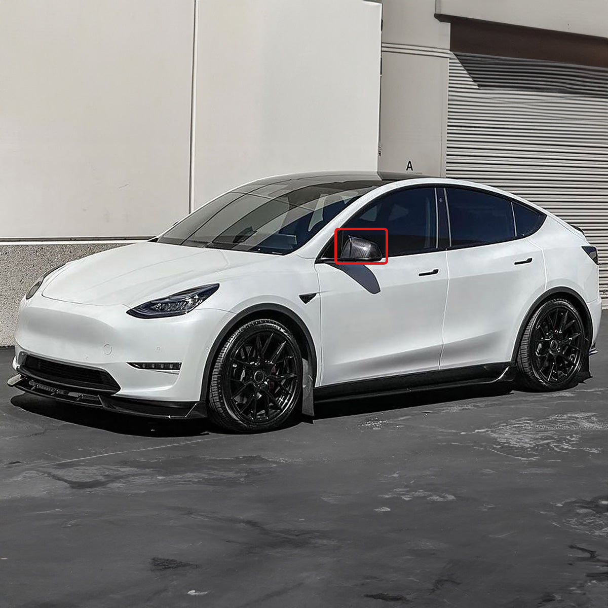 Tesla Model Y M Style Mirror Cover Carbon Fiber 2020-2024