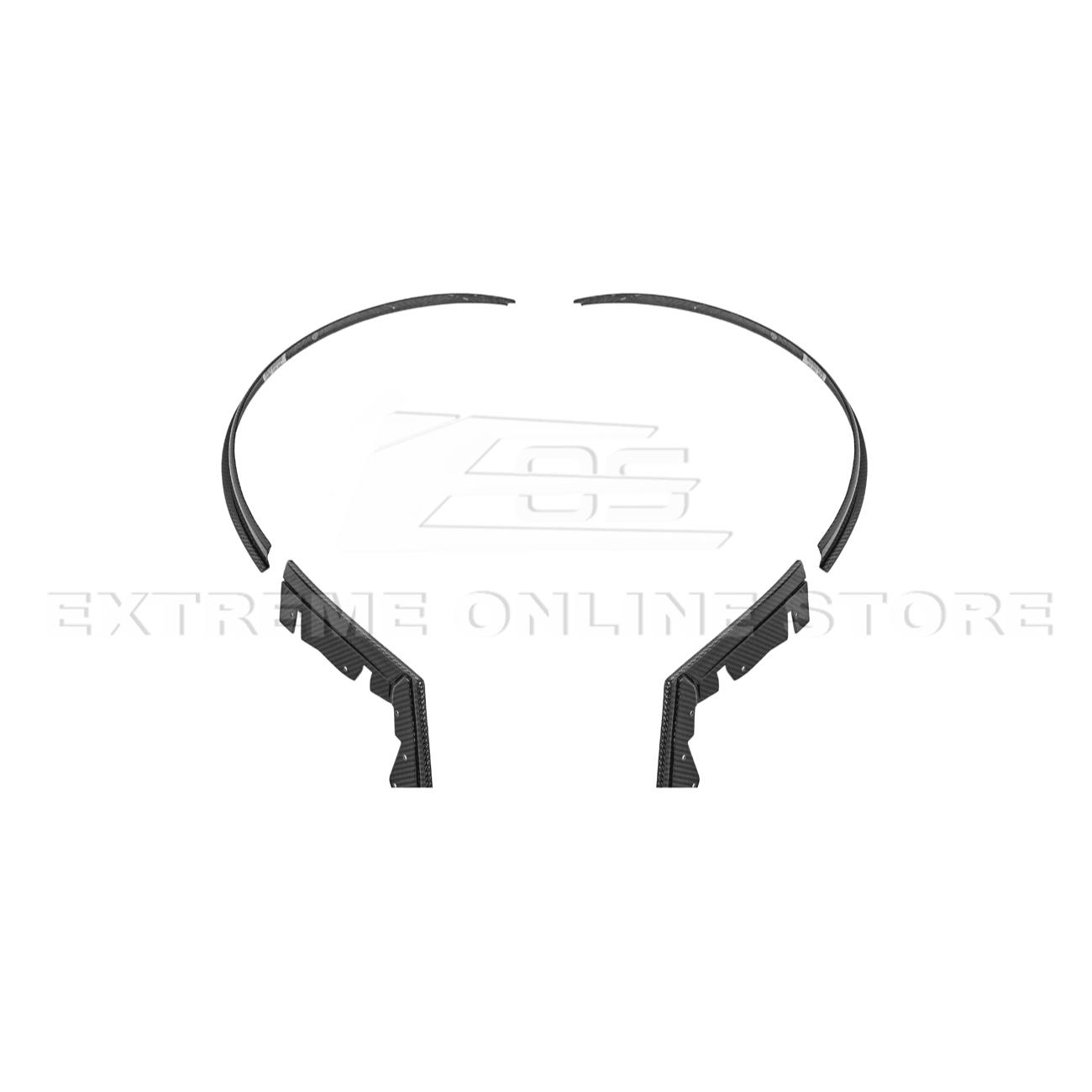 Mustang S650 Dry Carbon Fiber Rear Quarter Fender Flare Extensions 2024-Up