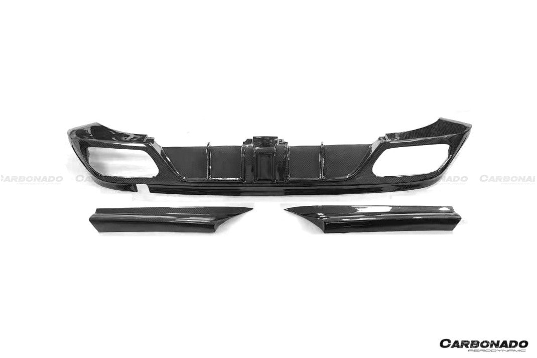 Mercedes-Benz S-Class Maybach W223 4Matic MSY Style Dry Carbon Fiber Rear Lip with LED Light and Exhaust Tips 2021-Up