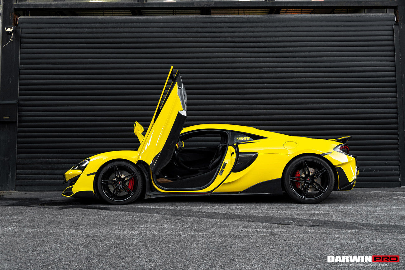 2015 - 2020 McLaren 540C & 570S & 570GT 600LT-Style Partial Carbon Fiber Rear Bumper with Diffuser  and Trunk Spoiler and Engine Trunk and Exhaust