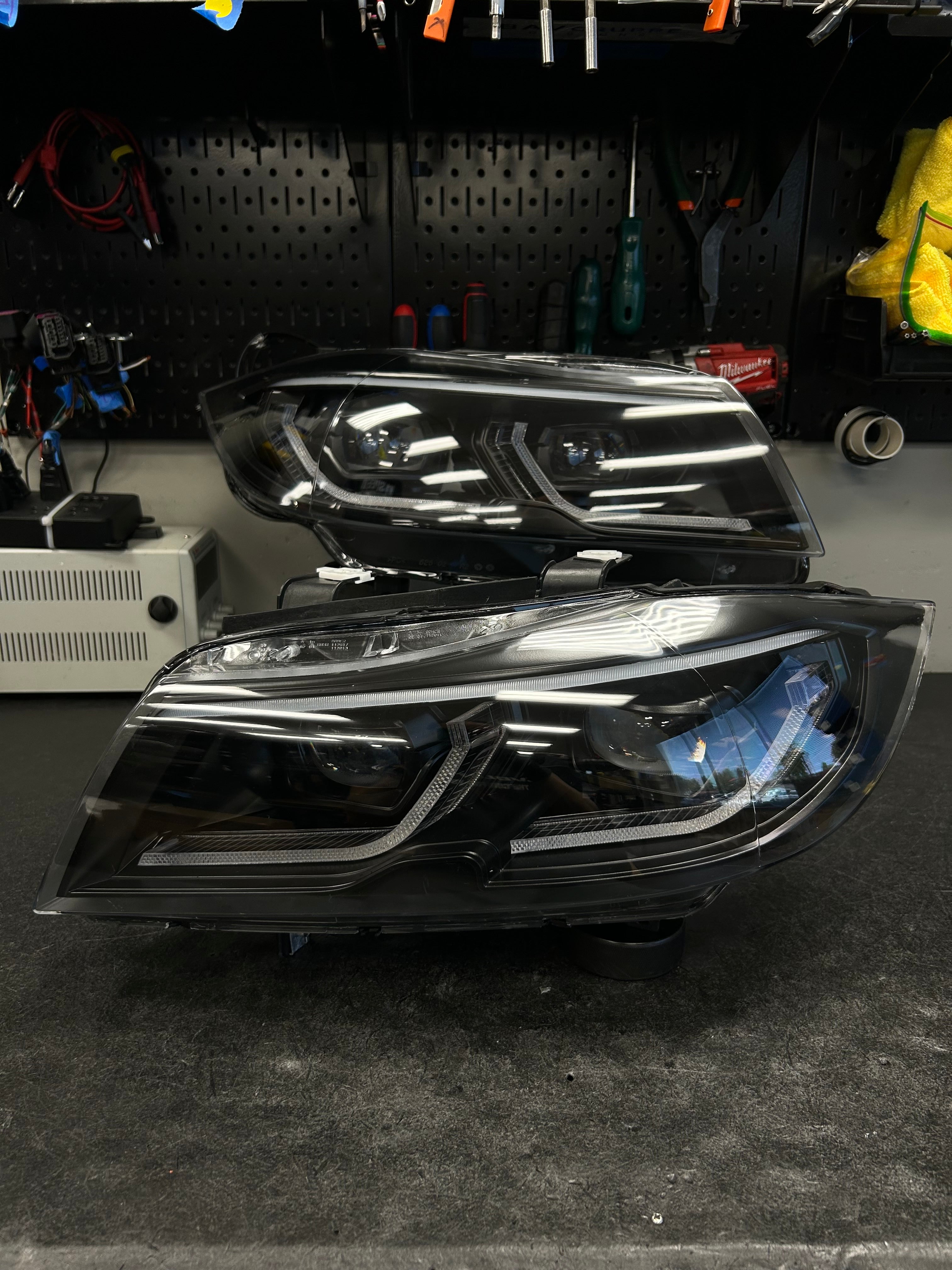 CLEARANCE Custom Blackout E90 3 Series Sedan Laser Style LED Headlights (2005 - 2012 Halogen & Xenon)