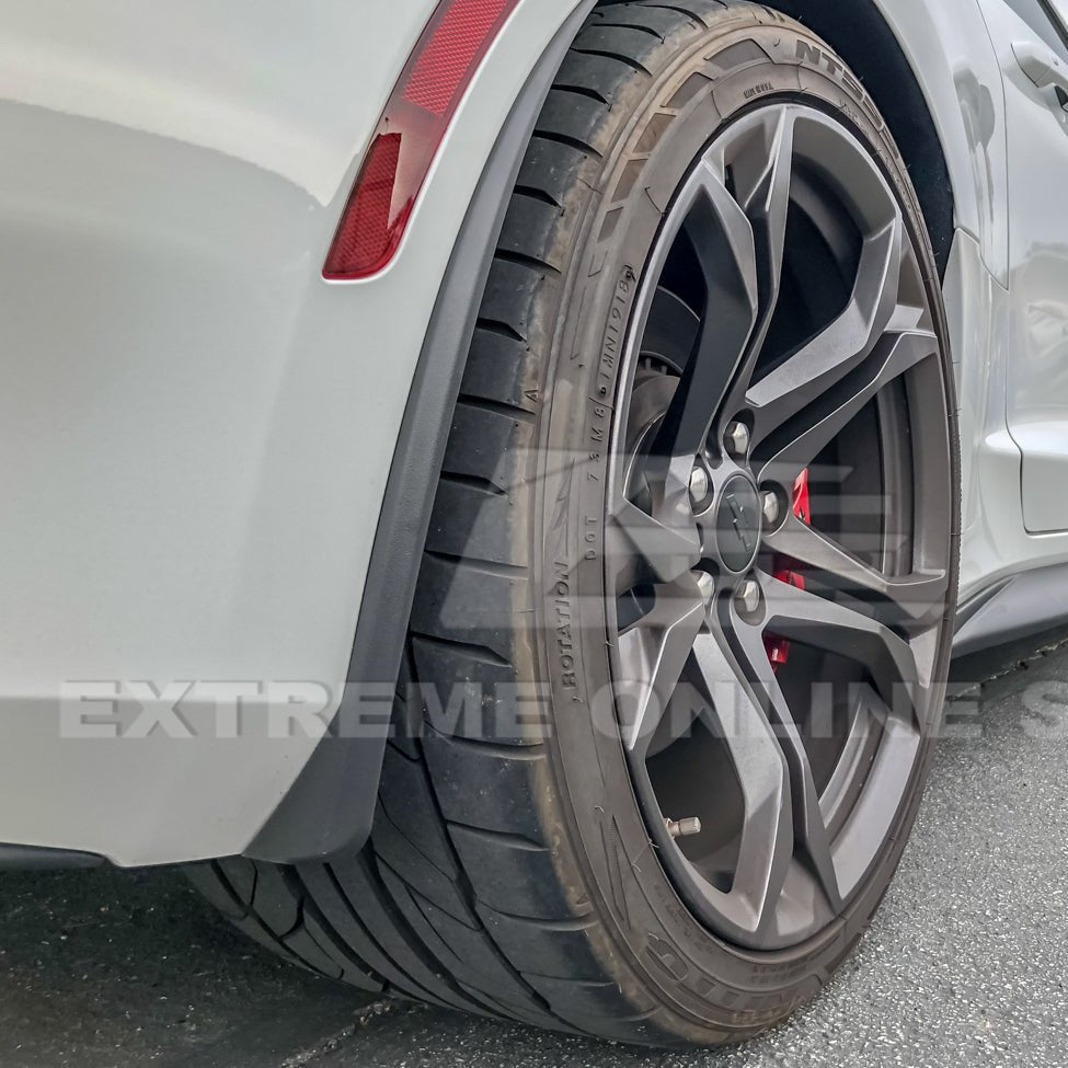 Chevrolet Camaro 6th Gen GM Style Black Front Rear Splash Guards Mud Flaps Set 2016-2024