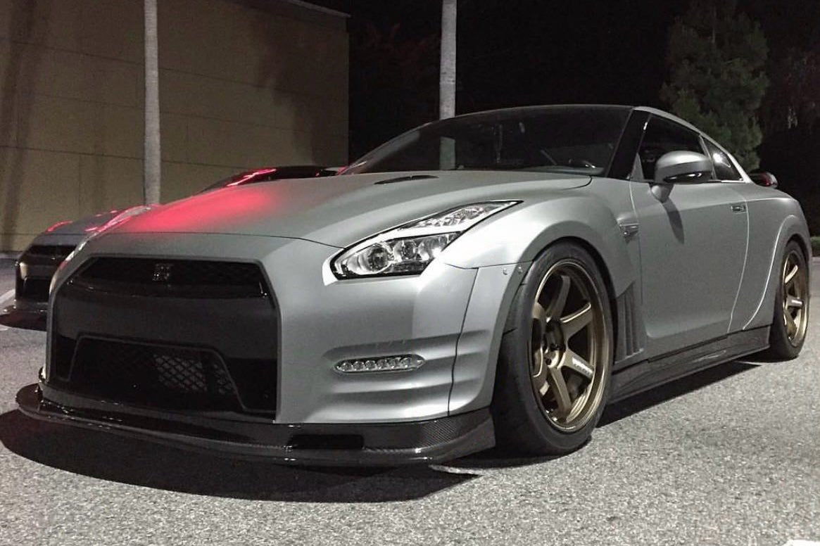 2012 - 2016 Nissan GTR R35 DBA VA Style Front Bumper Wide Body Flare