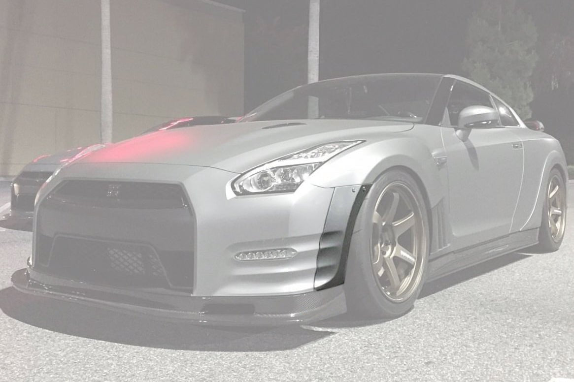 2012 - 2016 Nissan GTR R35 DBA VA Style Front Bumper Wide Body Flare