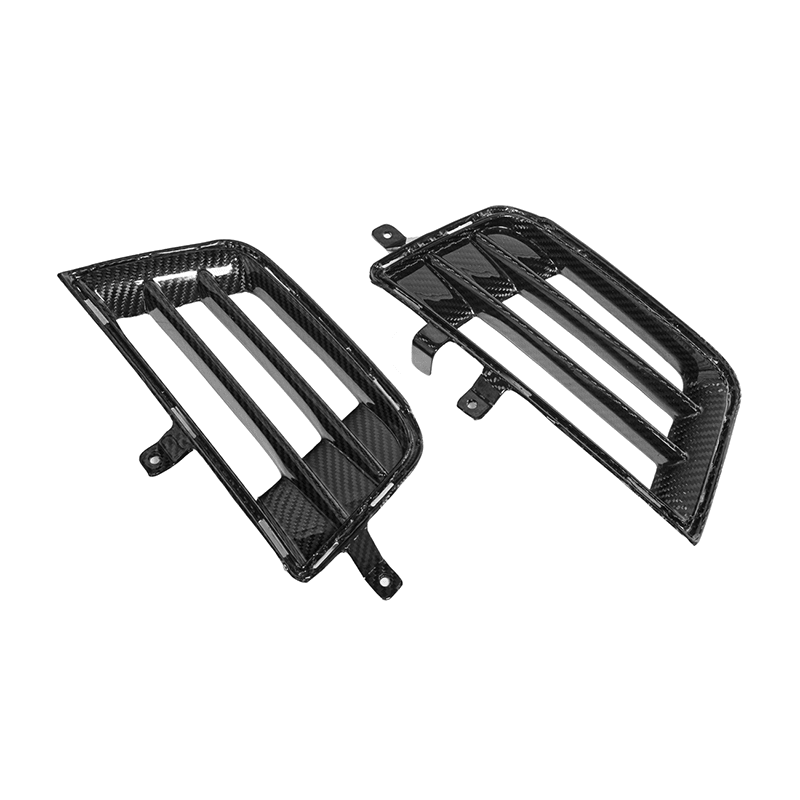 Cadillac ATS-V Dry Carbon Fiber Front Grille Accent Insert Set 2016-2019