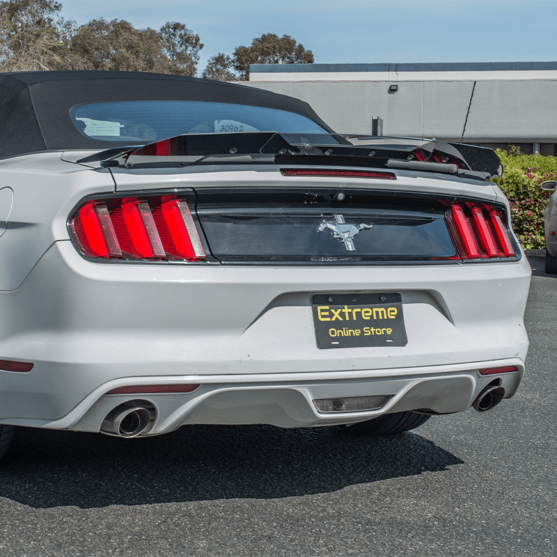 Ford Mustang S550 GT350 Track Style Smoke Clear Wickerbill Rear Spoiler Insert 2015-2023