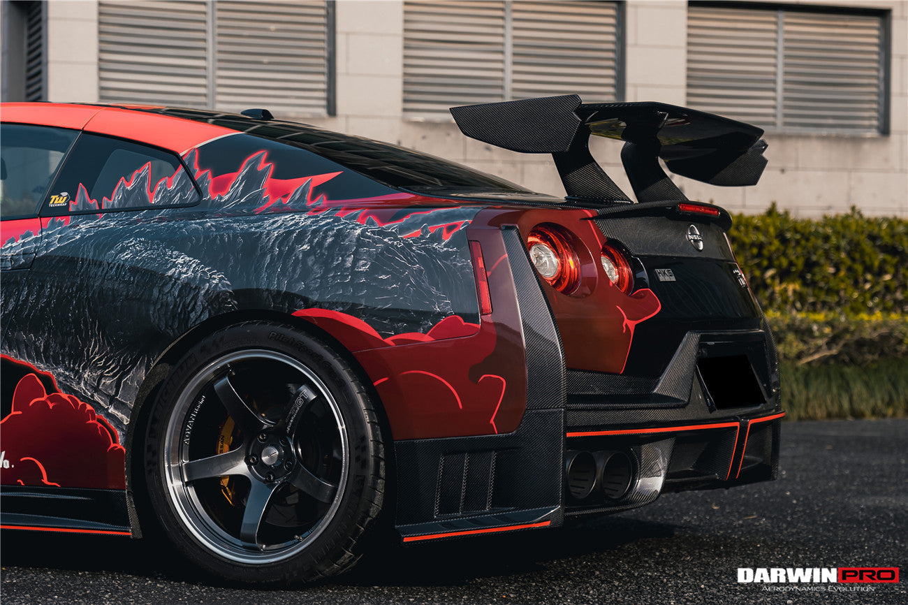 2008 - 2024 Nissan GTR R35 CBA/DBA/EBA 2024-Nismo Style Part Carbon Fiber Rear Bumper With Black Light