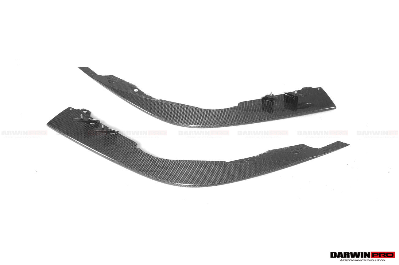 2019 - 2023 Ferrari F8 OE Style Autoclave Carbon Fiber Front Bumper Side Splitter