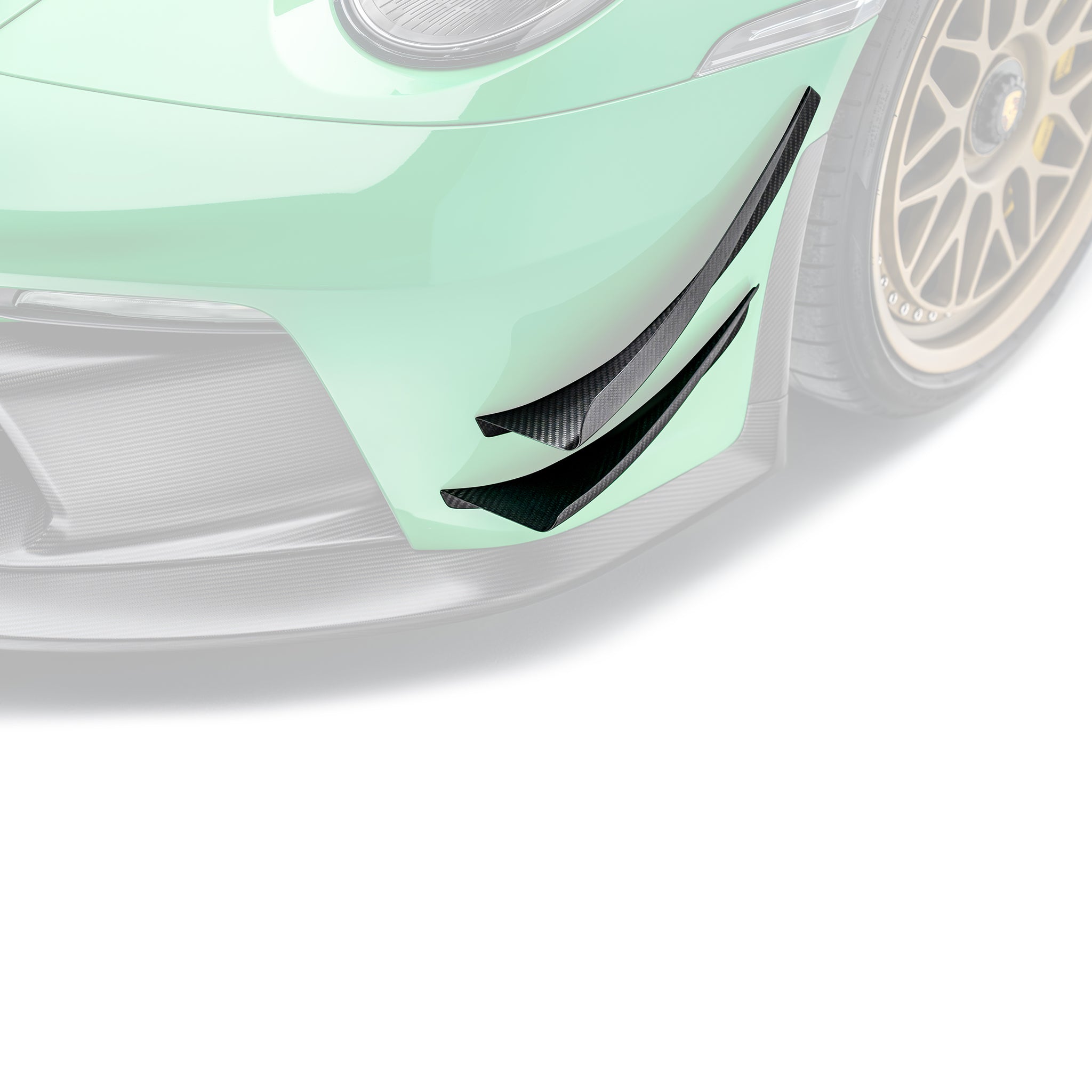 Adro Porsche 911 992.1 GT3 Carbon Fiber Front Bumper Canards 2022-2024