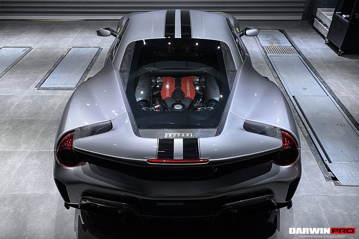 2015 - 2020 Ferrari 488 GTB Pista Style Rear Bumper & Wing