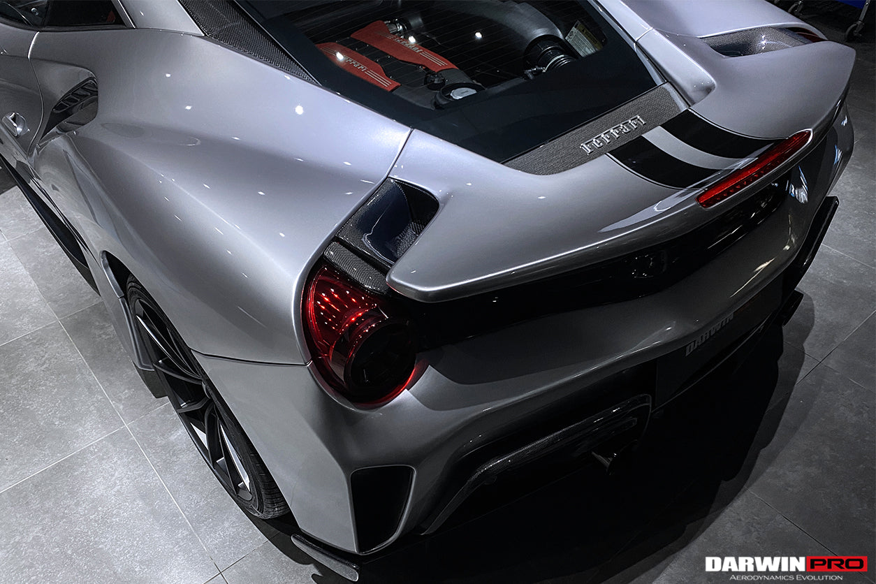 2015 - 2020 Ferrari 488 GTB Pista Style Rear Bumper & Wing
