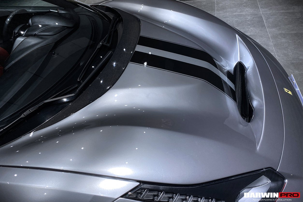 2015 - 2020 Ferrari 488 GTB & Spyder Pista Style Front Bumper Set W/ Hood