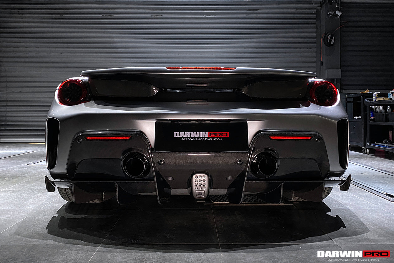 2015 - 2020 Ferrari 488 GTB Pista Style Rear Bumper & Wing