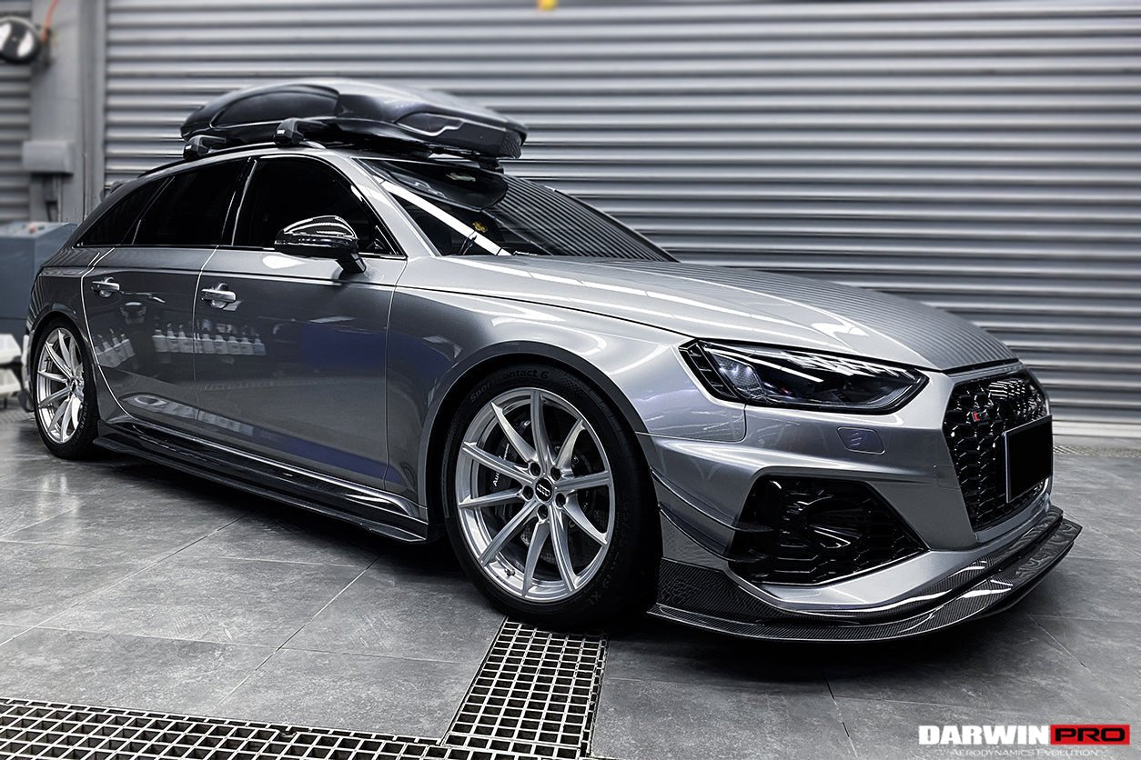 2020 - 2024 Audi RS4 B9.5 BKSS Style Carbon Fiber Front Bumper Canards