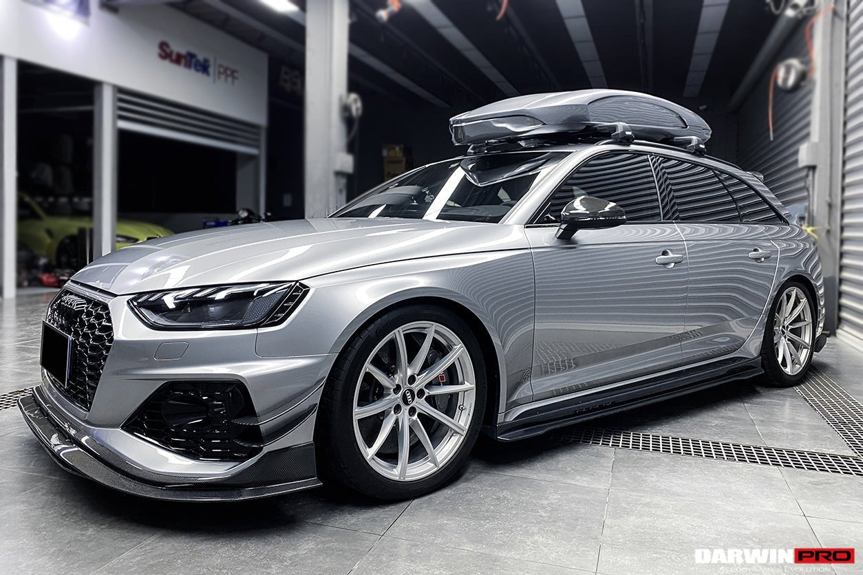 2020 - 2024 Audi RS4 B9.5 BKSS Style Carbon Fiber Front Bumper Canards