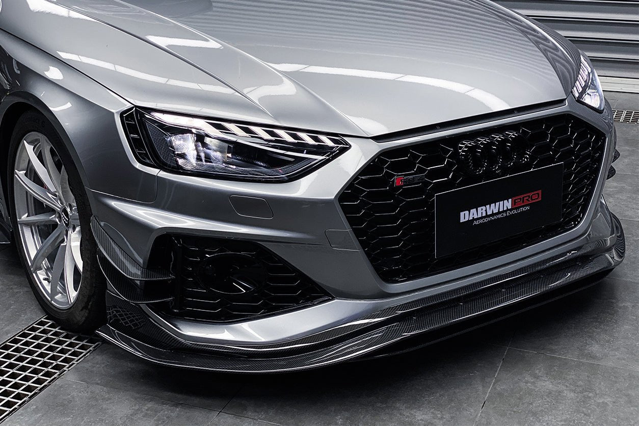 2020 - 2024 Audi RS4 B9.5 BKSS Style Carbon Fiber Front Bumper Canards
