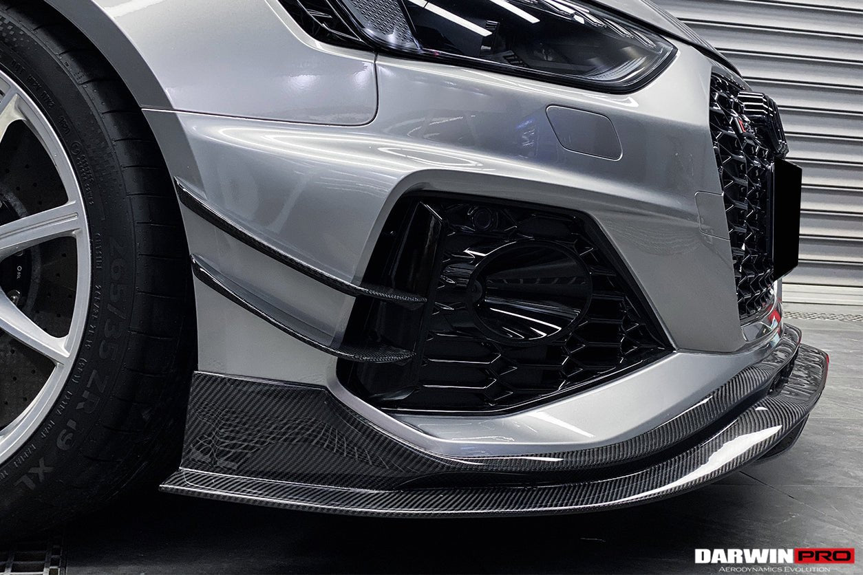 2020 - 2024 Audi RS4 B9.5 BKSS Style Carbon Fiber Front Bumper Canards