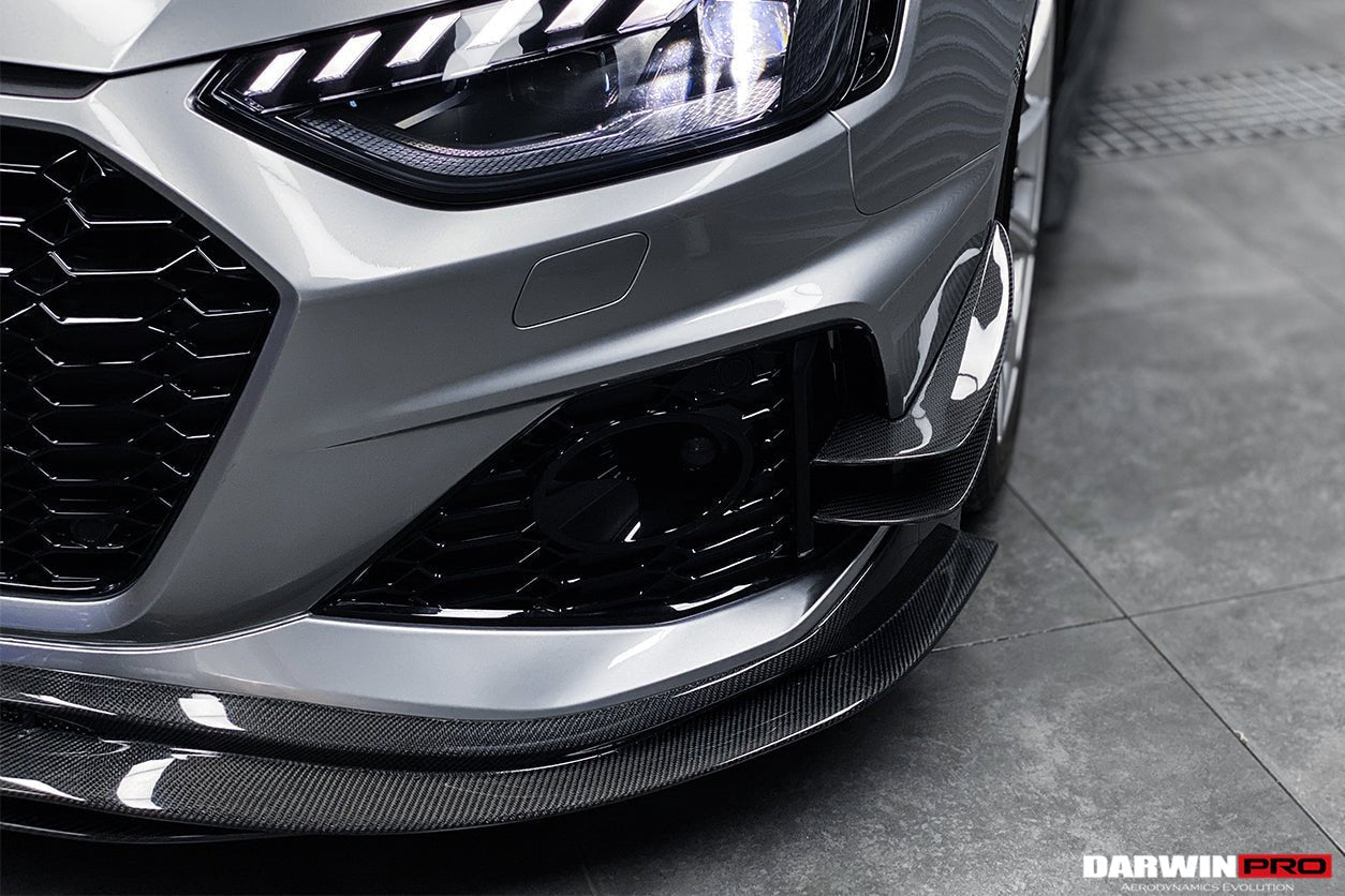 2020 - 2024 Audi RS4 B9.5 BKSS Style Carbon Fiber Front Bumper Canards