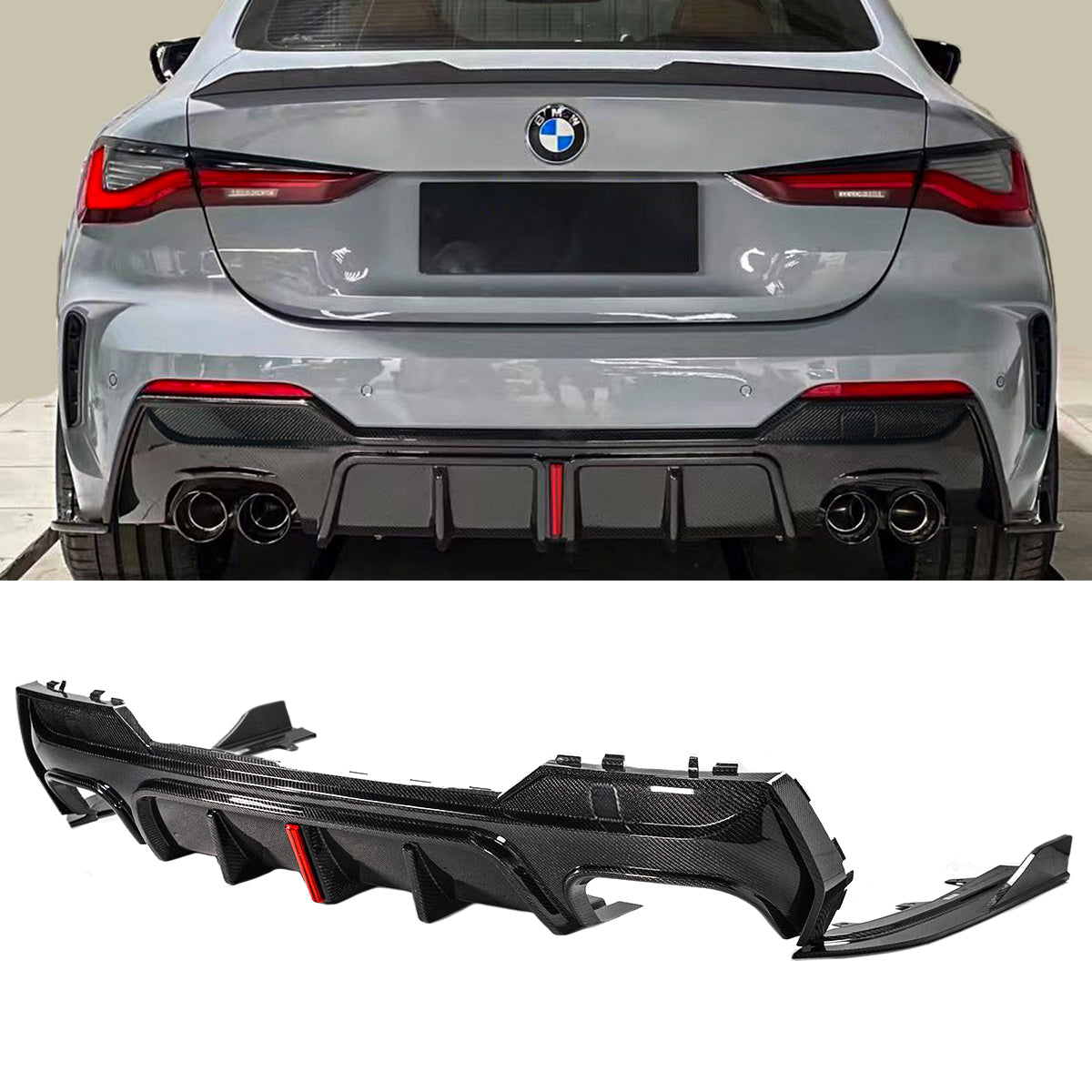 G22 G23 BMW Diffuser Carbon Fiber 2021-2023