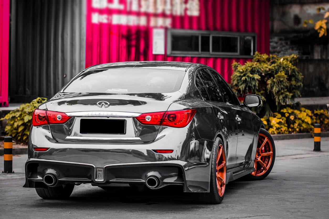 2014 - 2017 Infiniti Q50 Sedan EAU ROUGE Style Rear Bumper