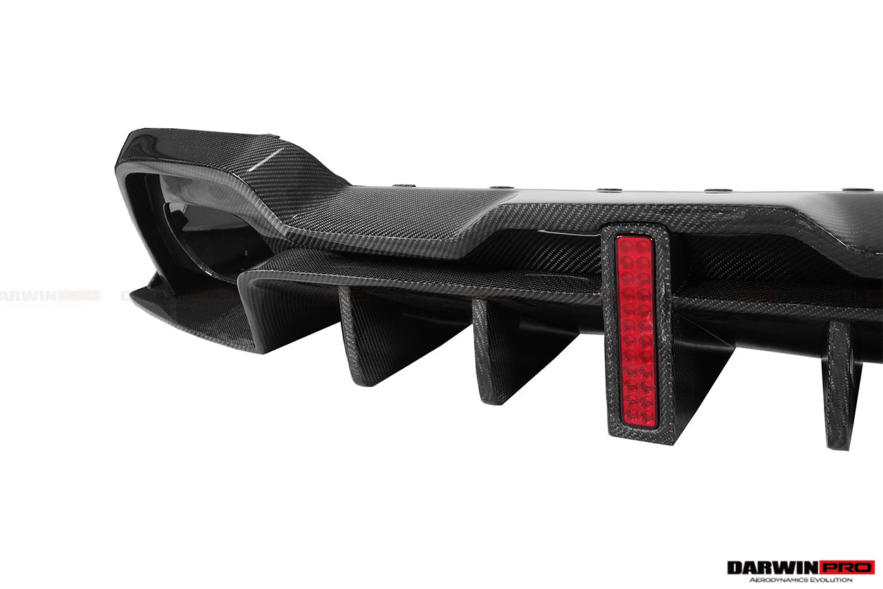 2019-2022 BMW 3 Series G20 G28 BKSS Style Carbon Fiber Rear Diffuser (With 4 Exhaust tips)