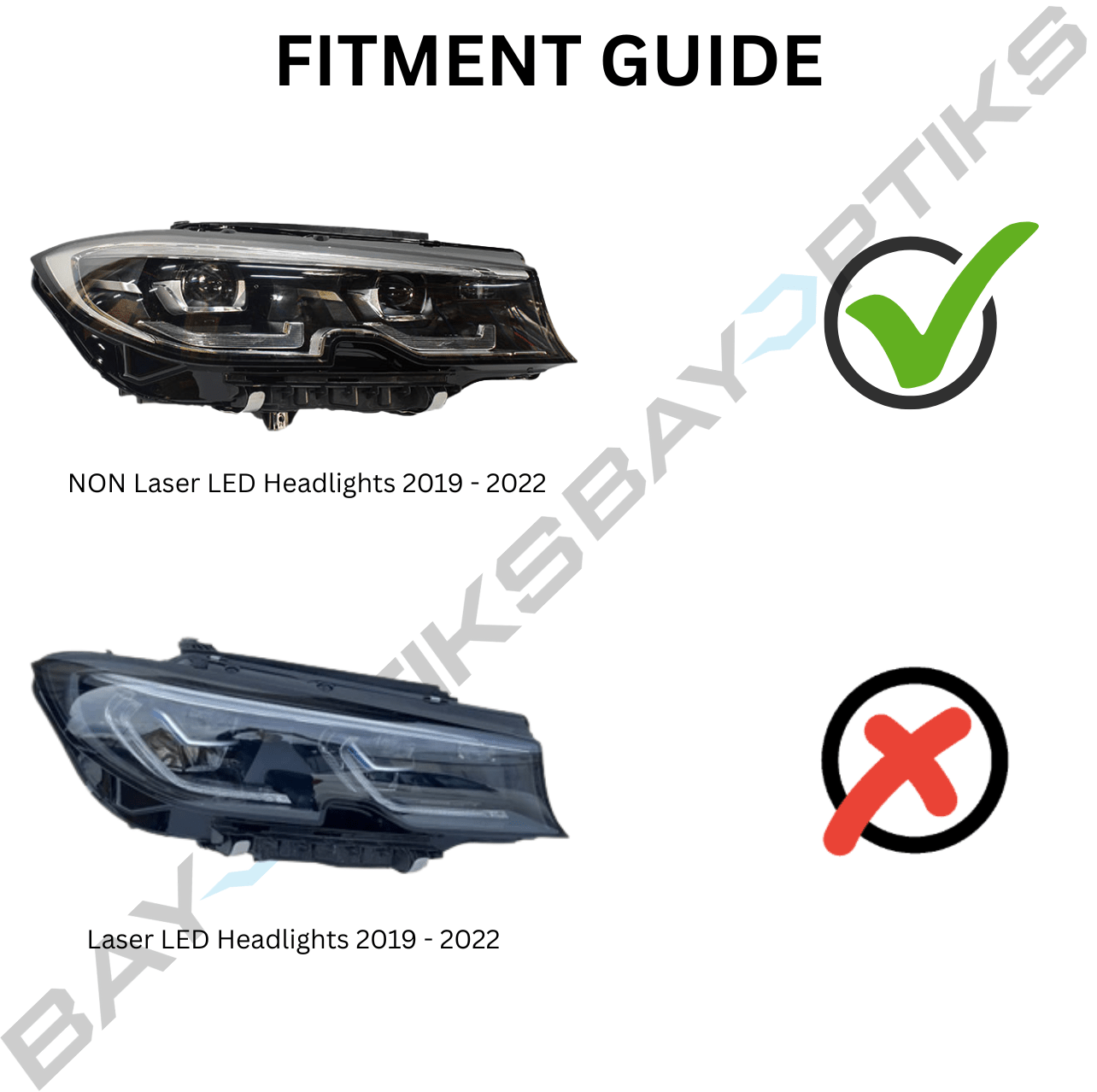 BMW G20 3 Series Laser Style LED Headlights White/Yellow (2019 - 2022 Non-Laser Only)