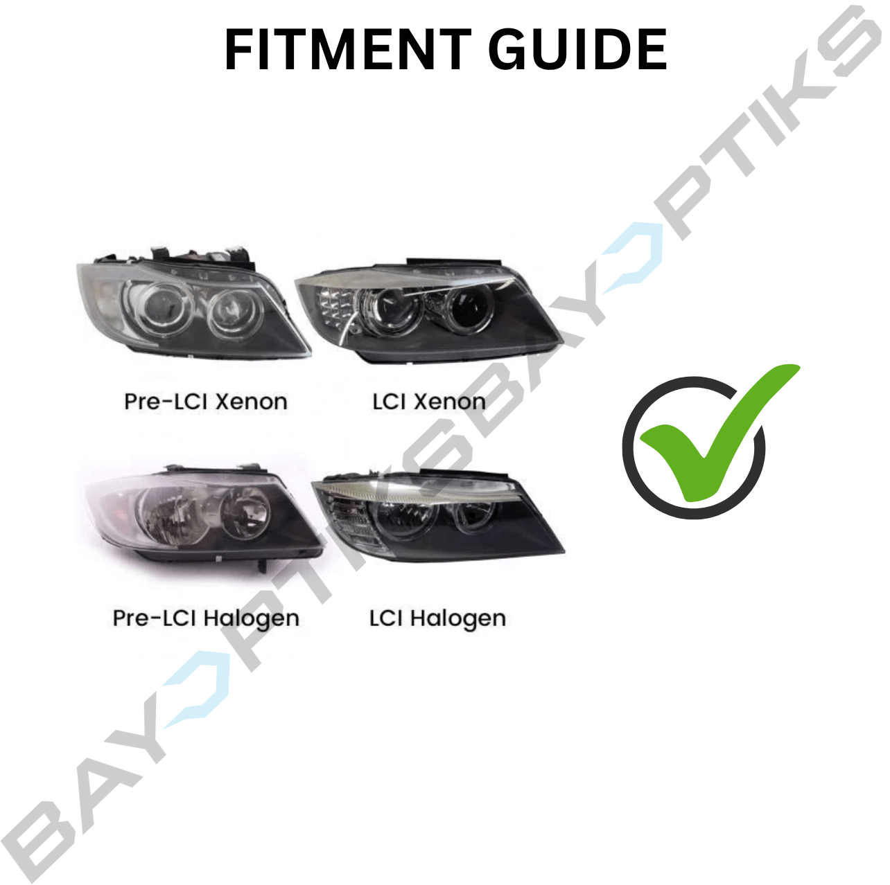 E90 3 Series Sedan Snake Eyes Style LED Headlights CSL Yellow/White 2005-2012