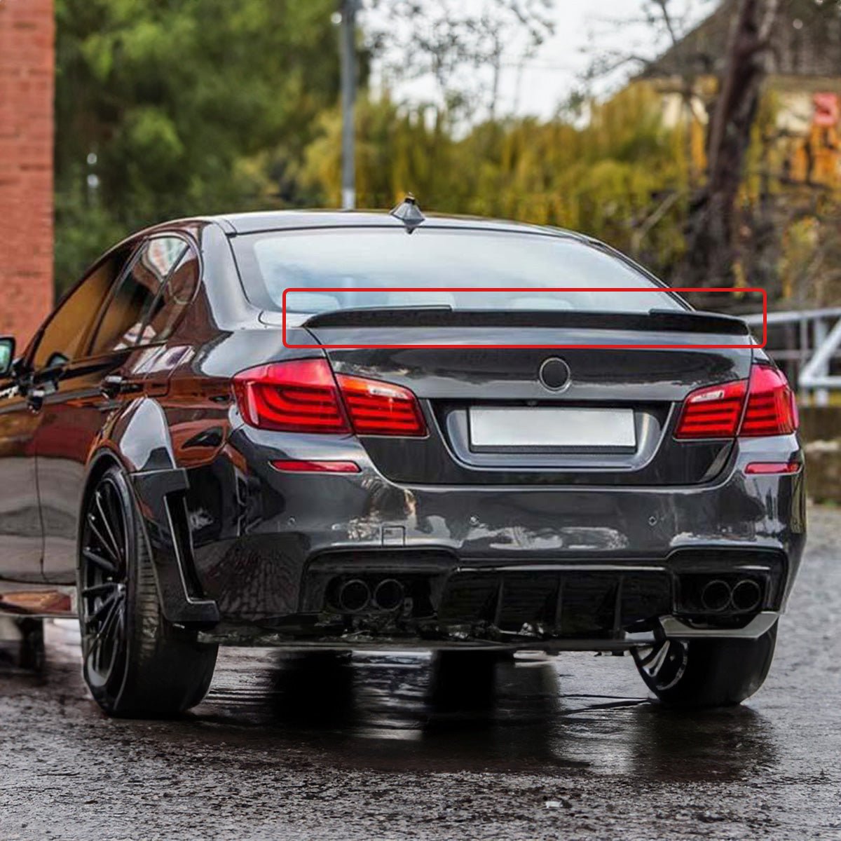 F10/F11 5 Series BMW Trunk Spoiler Carbon Fiber 2011-2016