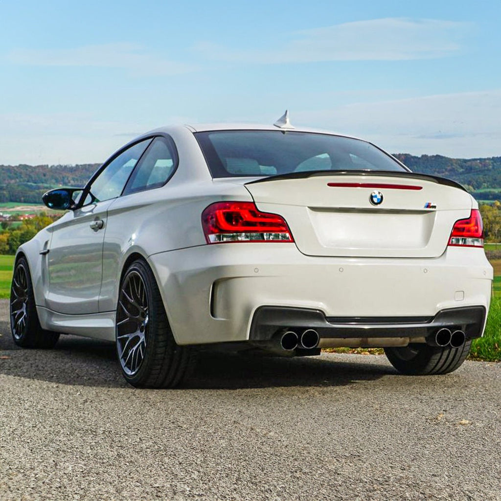 優品√BMW 1クラス E82 M4 2007-2013 アクセサリー カスタム パーツ リアウィング トランクスポイラー カーボン調 Cu22102747 BMW E82 ⁄ E88 1-Series Coupe Carbon Fiber Front Lip Splitter \u2013 CarGym