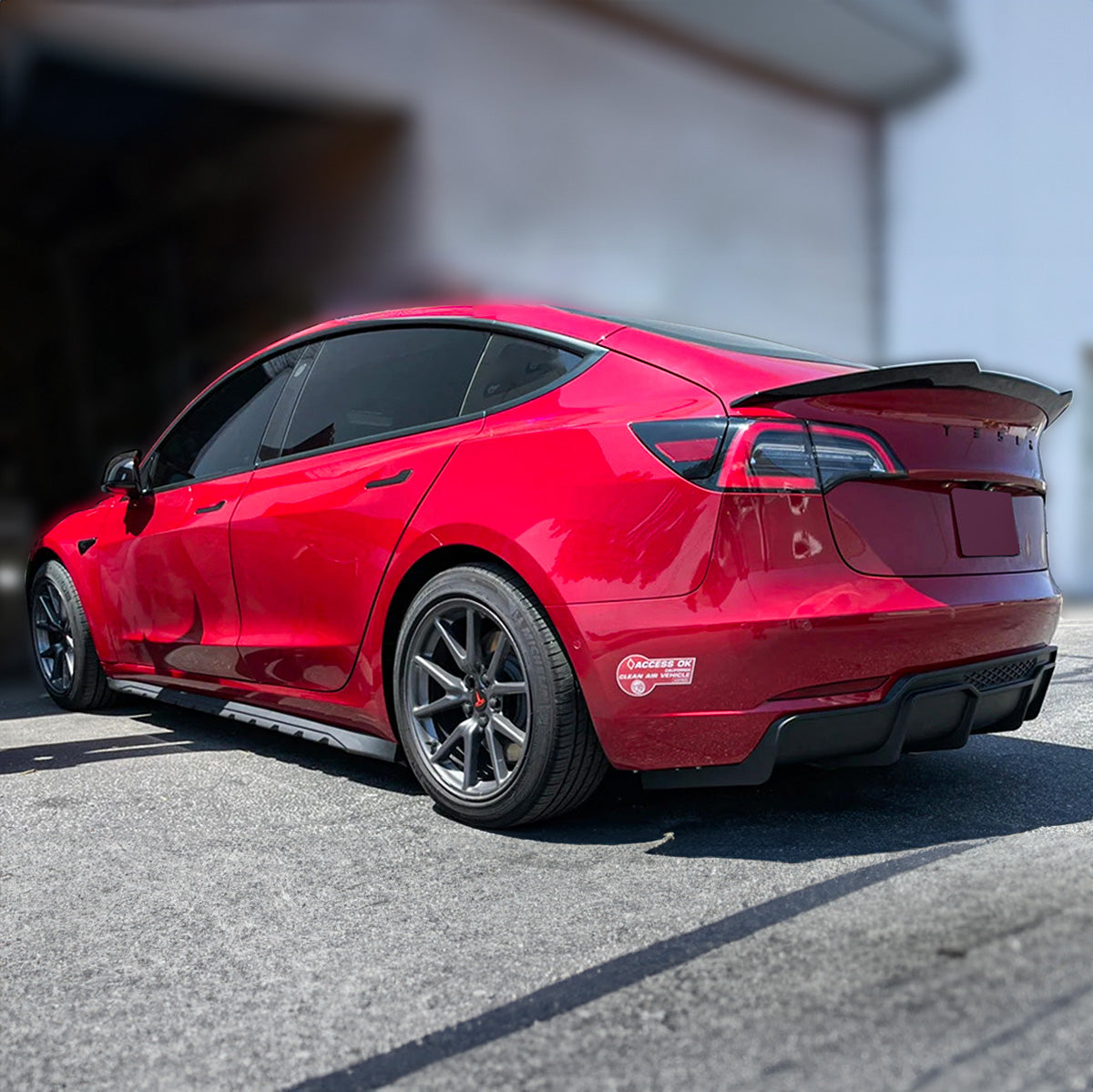 Tesla Model 3 V2 M Style Spoiler Glossy Black 2017-2023