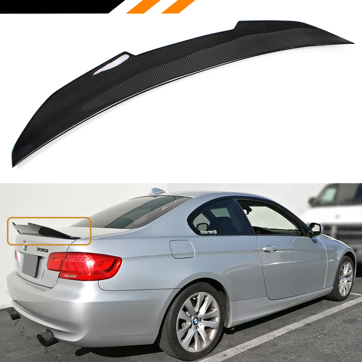 E92 3 Series BMW Spoiler Carbon Fiber 2006-2012