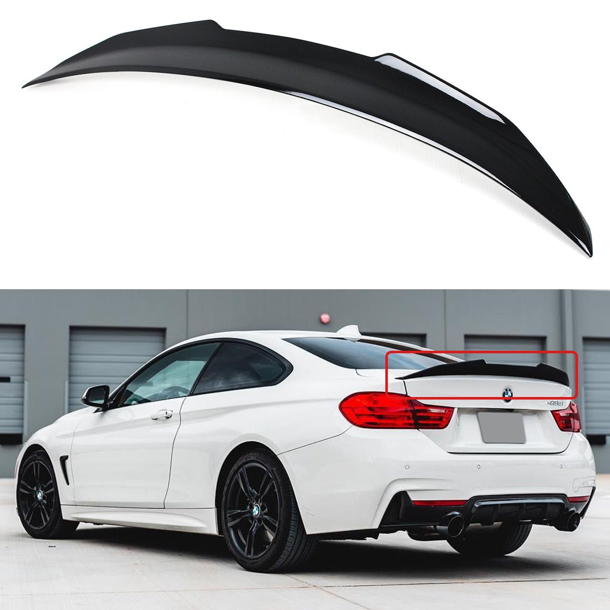 TRUNK SPOILER GLOSSY BLACK for F32 4 SERIES BMW 2014-2020 – Bayoptiks