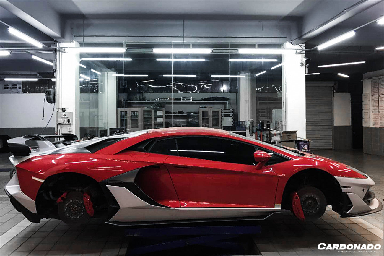 2011 - 2021 Lamborghini Aventador LP700 LP740 LP750 SVJ Coupe & Roadster SVJ Style Part Dry Carbon Fiber Side Skirts