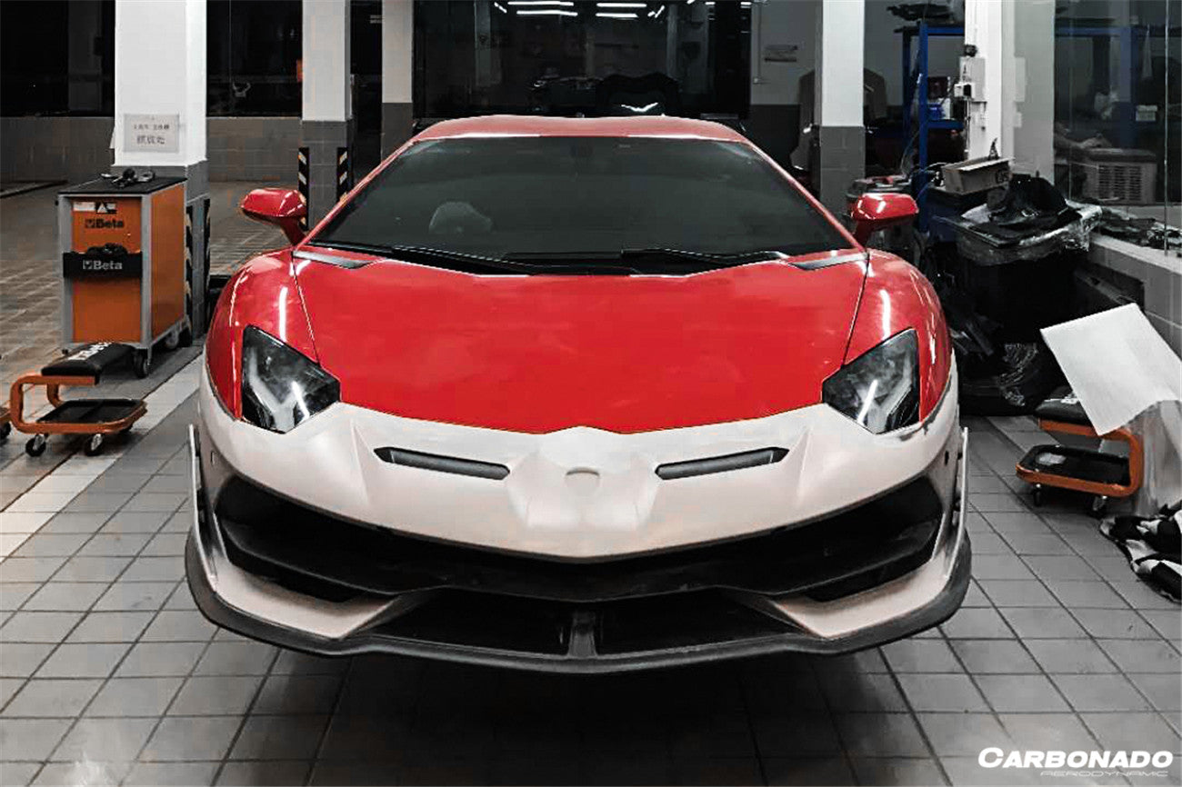 2011 - 2021 Lamborghini Aventador LP700 LP740 LP750 SVJ Coupe & Roadster SVJ Style Part Dry Carbon Fiber Front Bumper