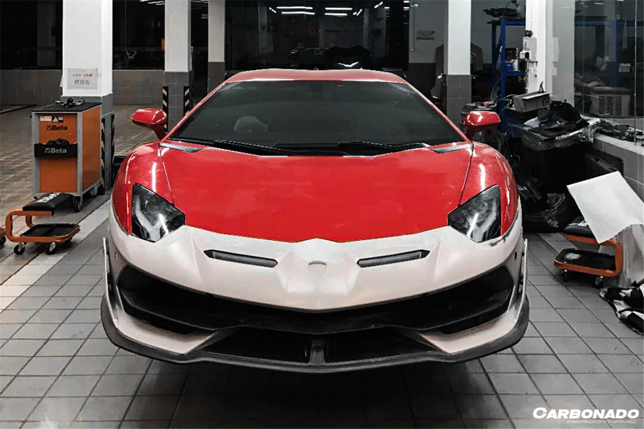 2011 - 2021 Lamborghini Aventador LP700 LP740 LP750 SVJ Coupe & Roadster SVJ Style Part Dry Carbon Fiber Front Bumper