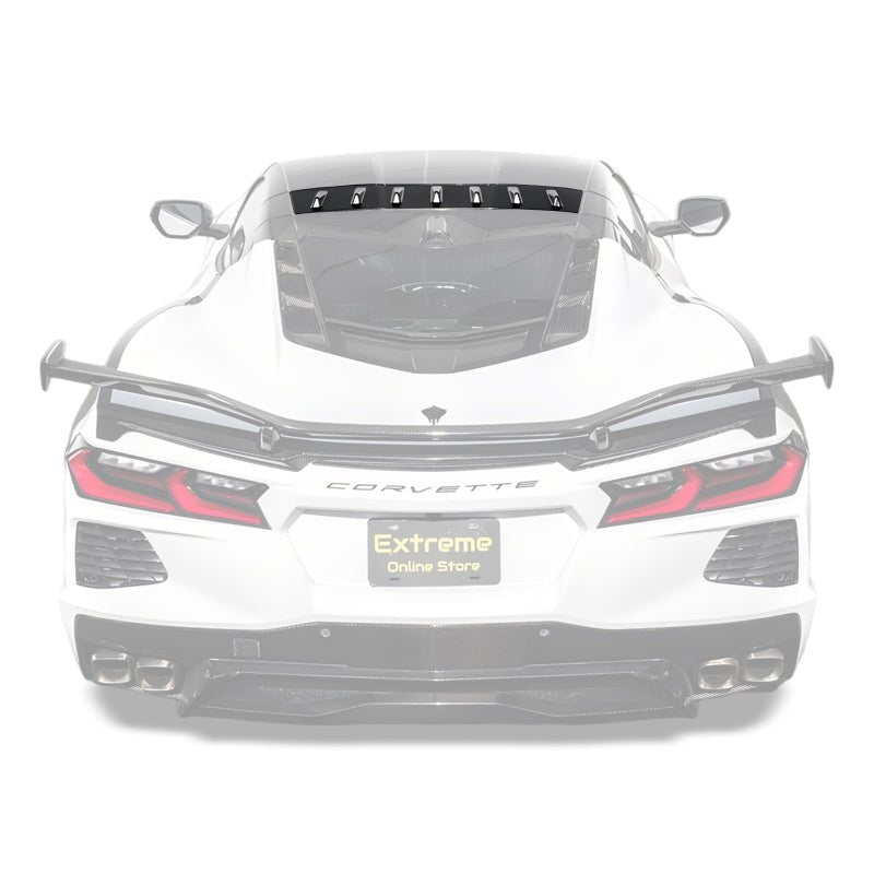 Chevrolet Corvette C8 EOS Style Carbon Fiber Rear Roof Vortex Generator Spoiler 2020-2026