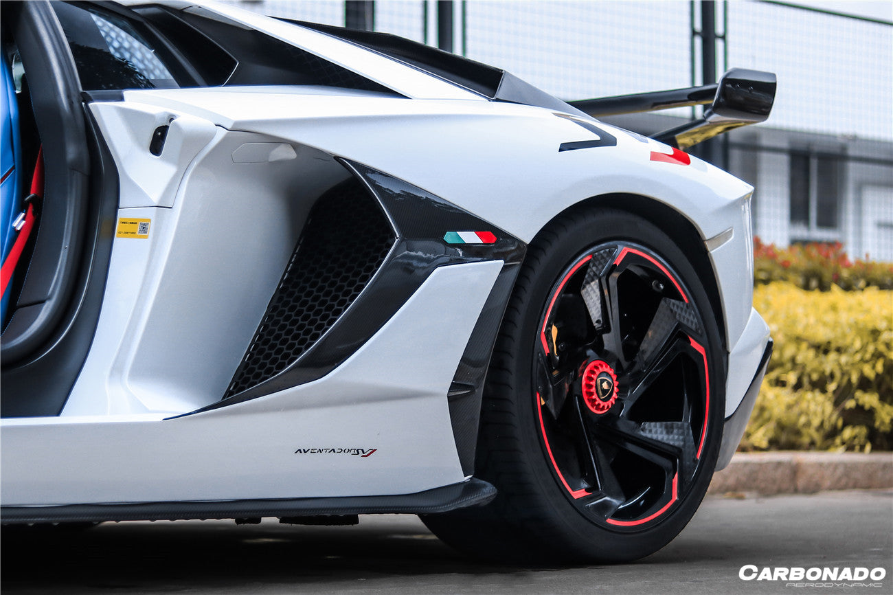 2011 - 2021 Lamborghini Aventador LP700 LP740 LP750 SVJ Coupe & Roadster SVJ Style Part Dry Carbon Fiber Side Skirts
