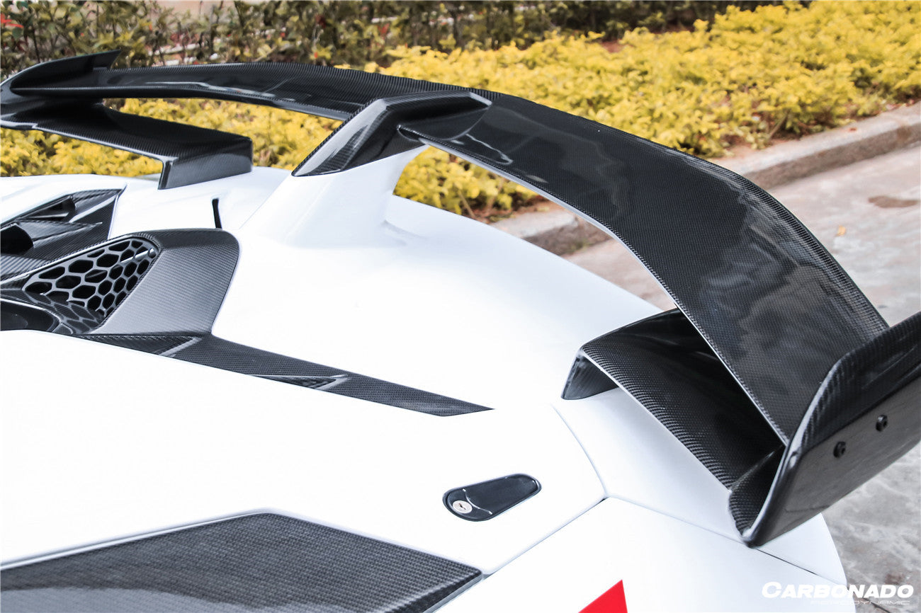 2011 - 2021 Lamborghini Aventador LP700 LP740 LP750 SVJ Coupe & Roadster SVJ Style Part DRY Carbon Fiber Engine Hood And Wing