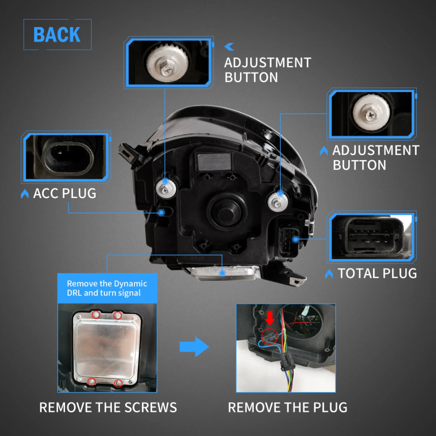 BMW LED Headlights For Mini Cooper F56 Halogen Models 2014 - 2018