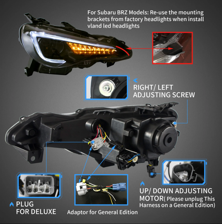 2012 - 2020 LED Headlights For Toyota 86/GT86, Subaru Brz, Scion Frs
