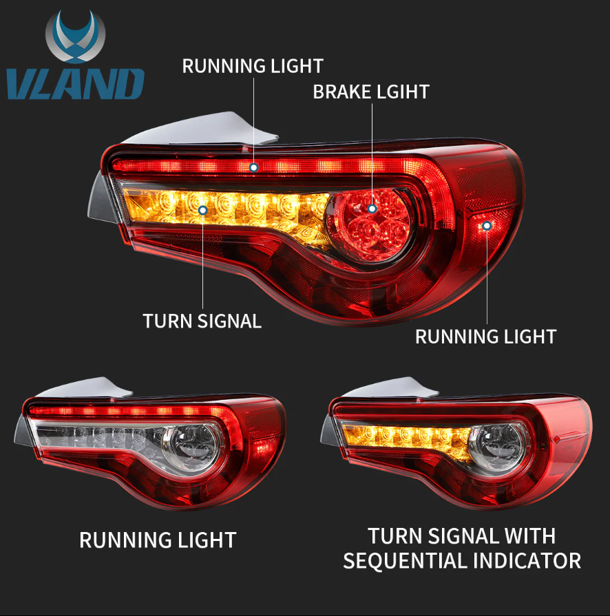 2012 - 2020 Toyota 86 gt86/ Subaru brz/ Scion frs Rear Lamps Assembly LED Taillights
