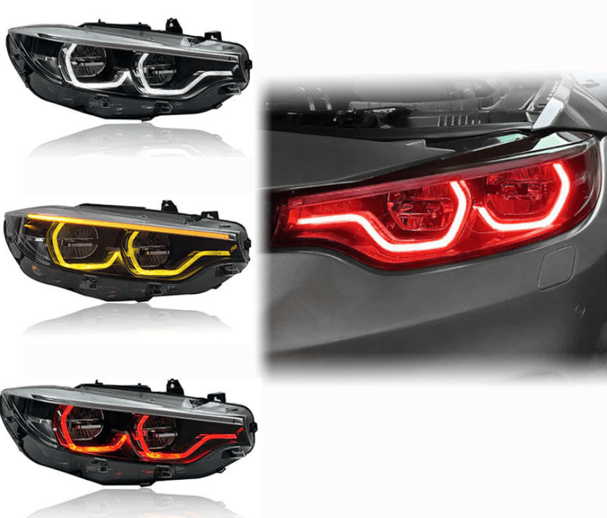 F80 F82 M3 M4 BMW Ikon Style Tricolor Headlight 2014 - 2017