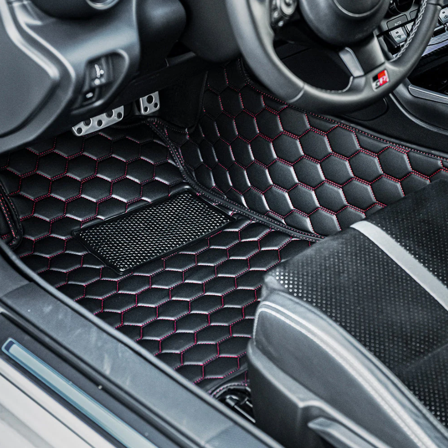 2022-Present Toyota GR86 Subaru BRZ Honeycomb Leather Floor Mat Liners